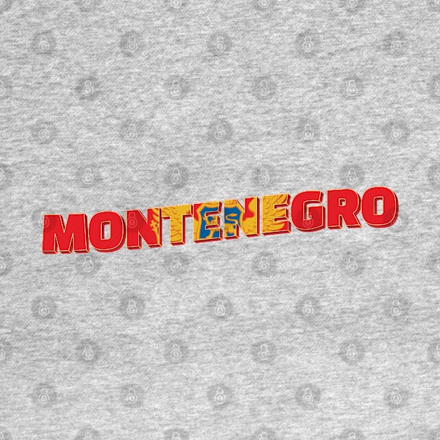 Montenegro Vintage style retro souvenir by DesignerPropo